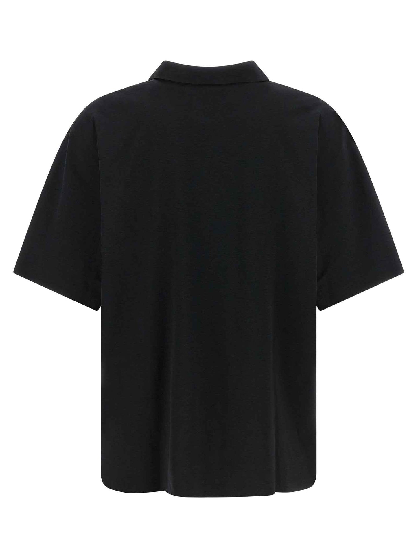 Black Polyester Polo Shirt