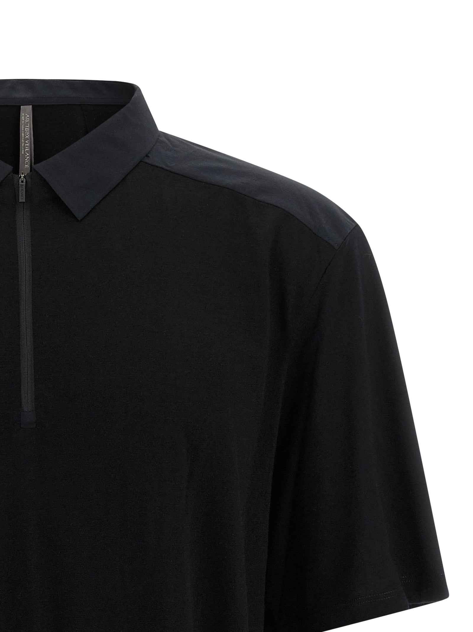 Black Wool Polo Shirt