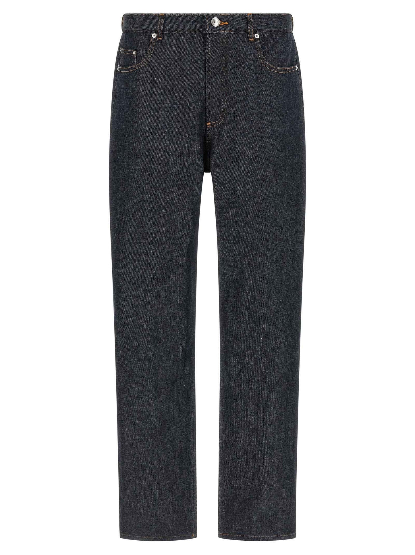 Blue Cotton Relaxed Fit Jeans