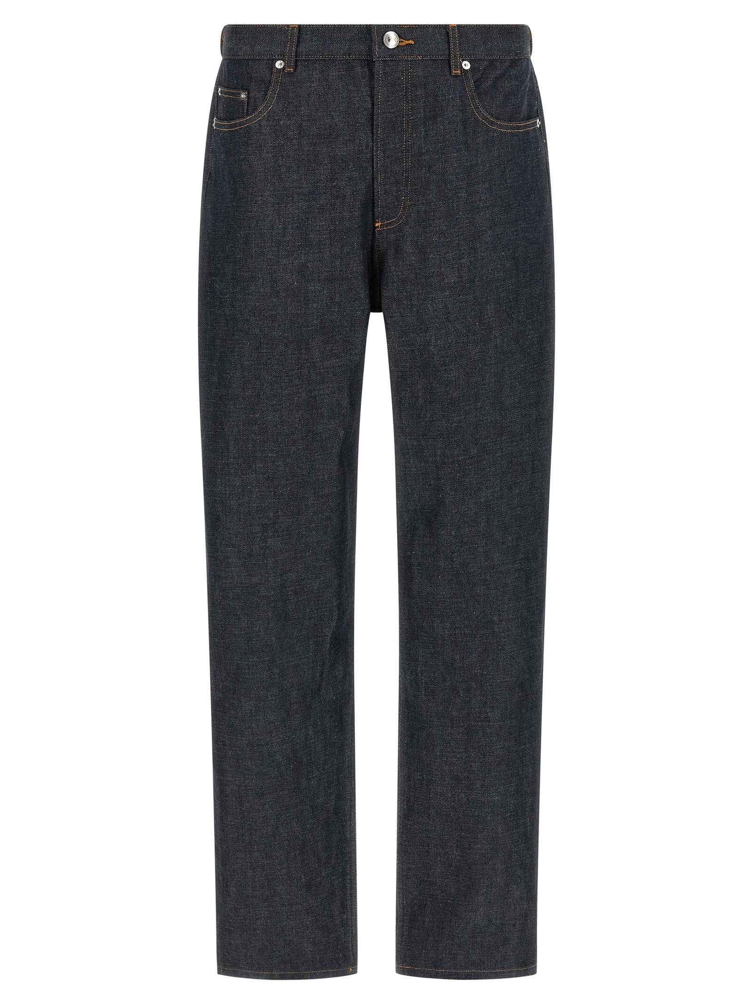 Blue Cotton Relaxed Fit Jeans