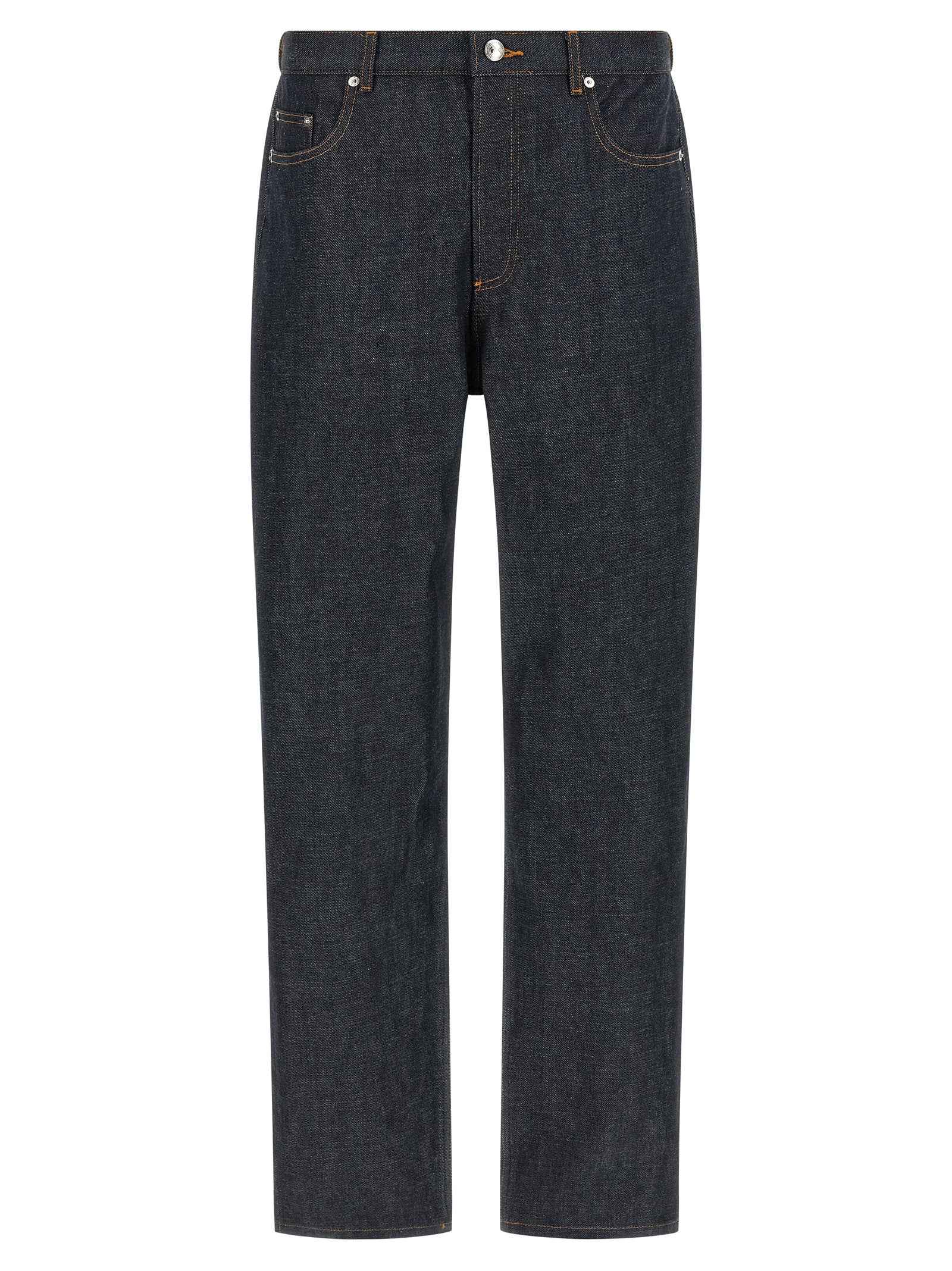 Blue Cotton Relaxed Fit Jeans