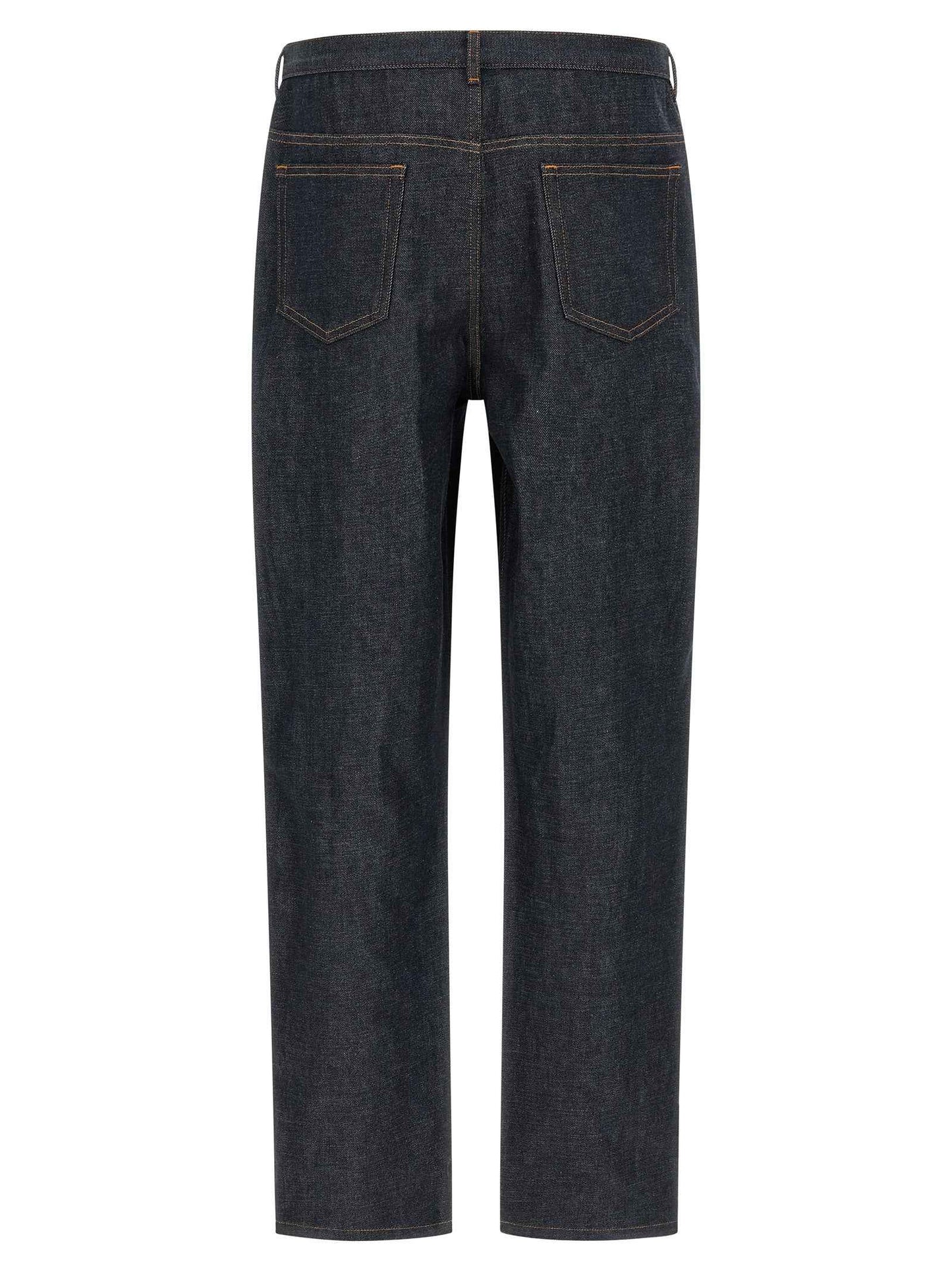 Blue Cotton Relaxed Fit Jeans