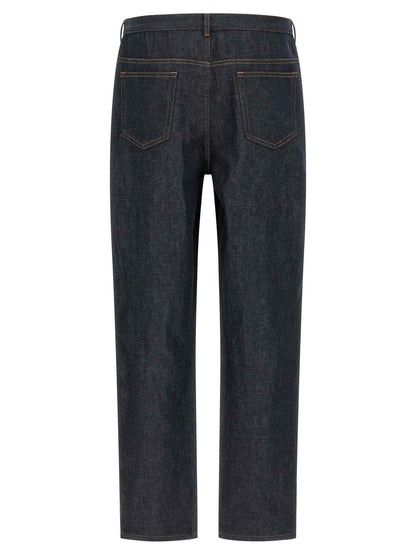Blue Cotton Relaxed Fit Jeans