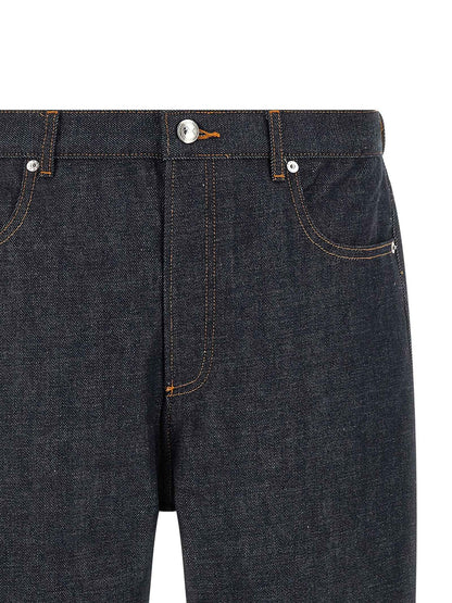 Blue Cotton Relaxed Fit Jeans