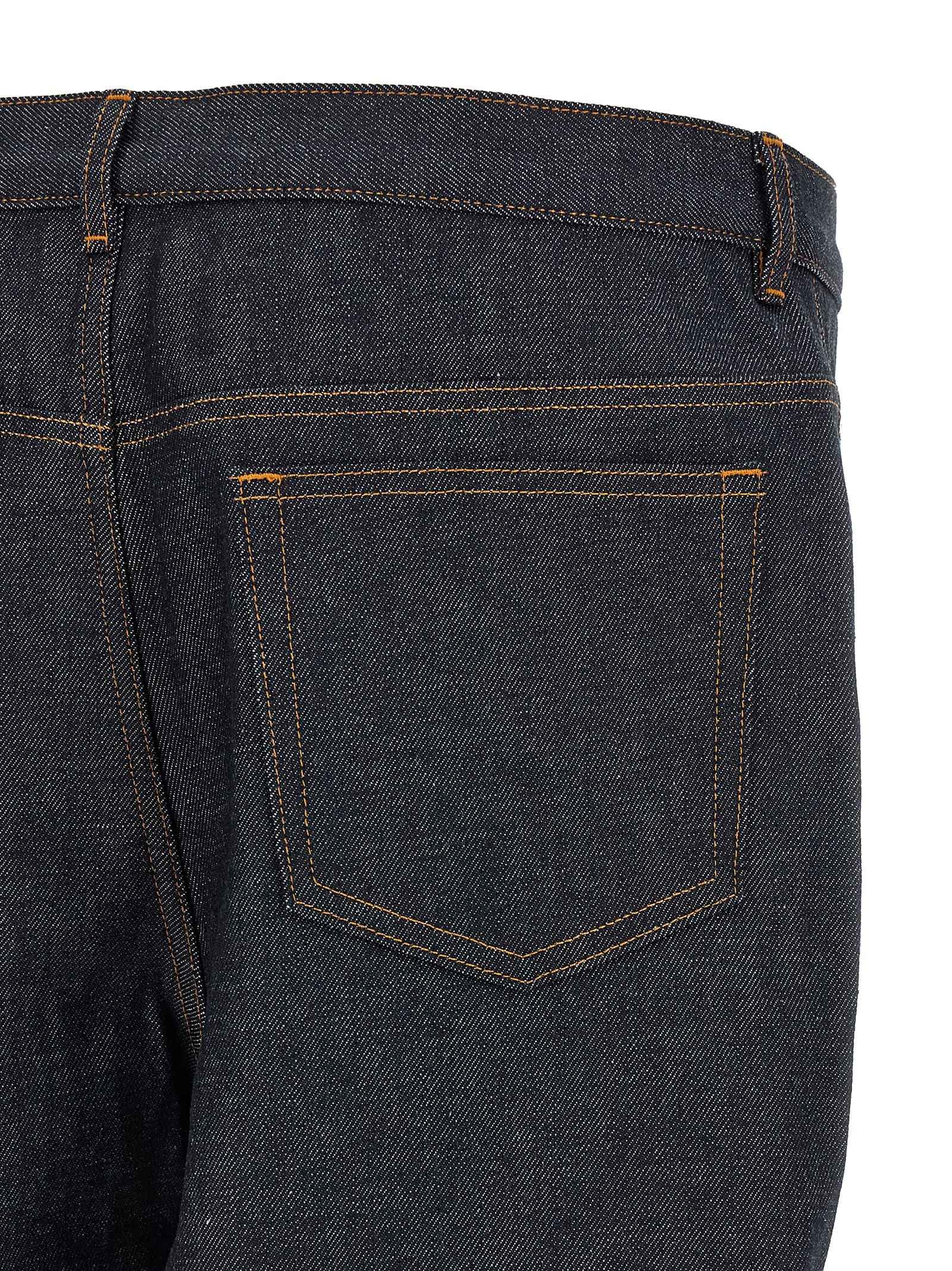Blue Cotton Relaxed Fit Jeans
