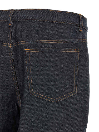 Blue Cotton Relaxed Fit Jeans