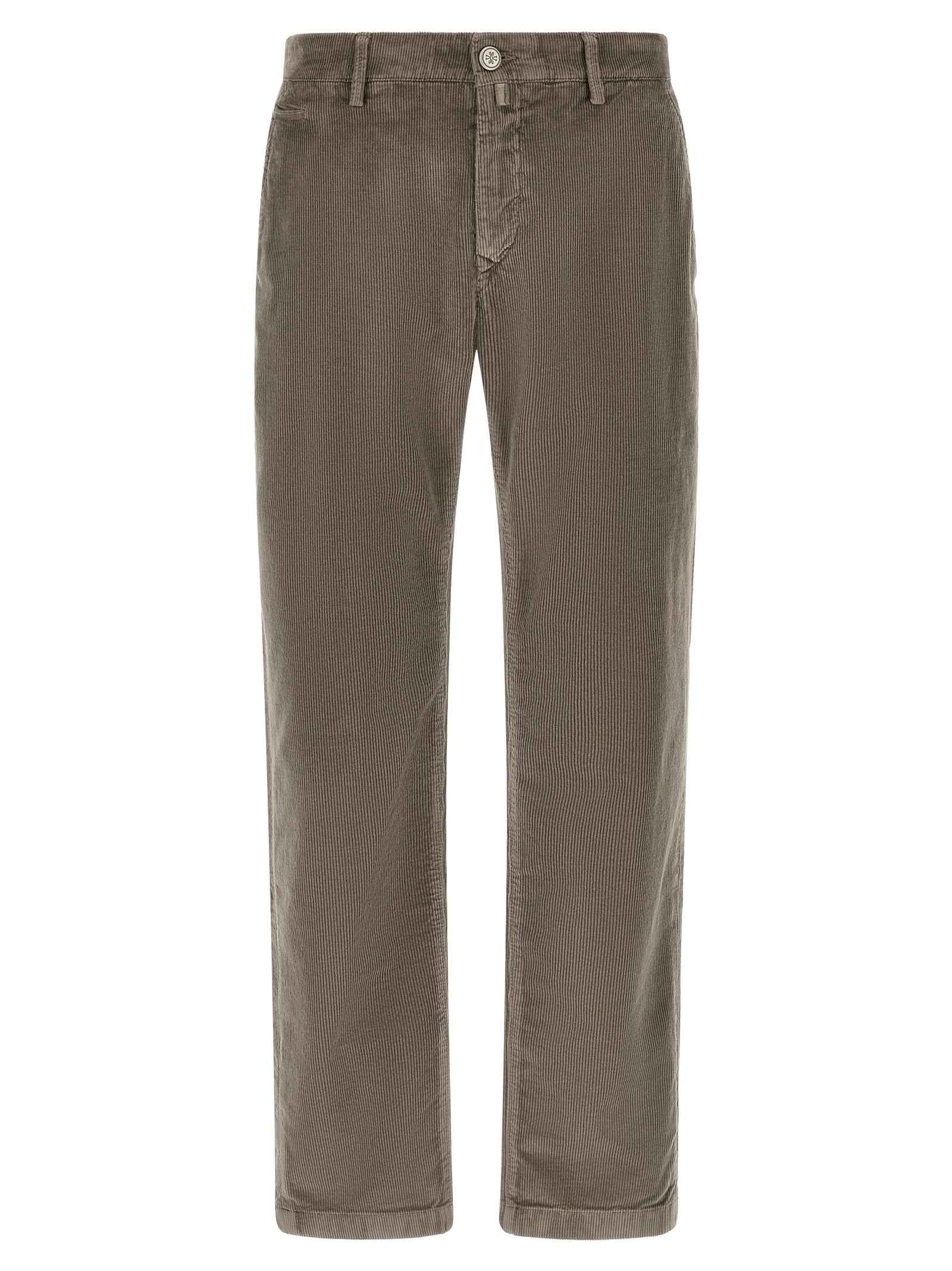Gray Cotton Chino Pants