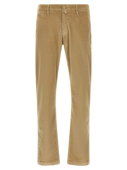 Beige Cotton Chino Pants