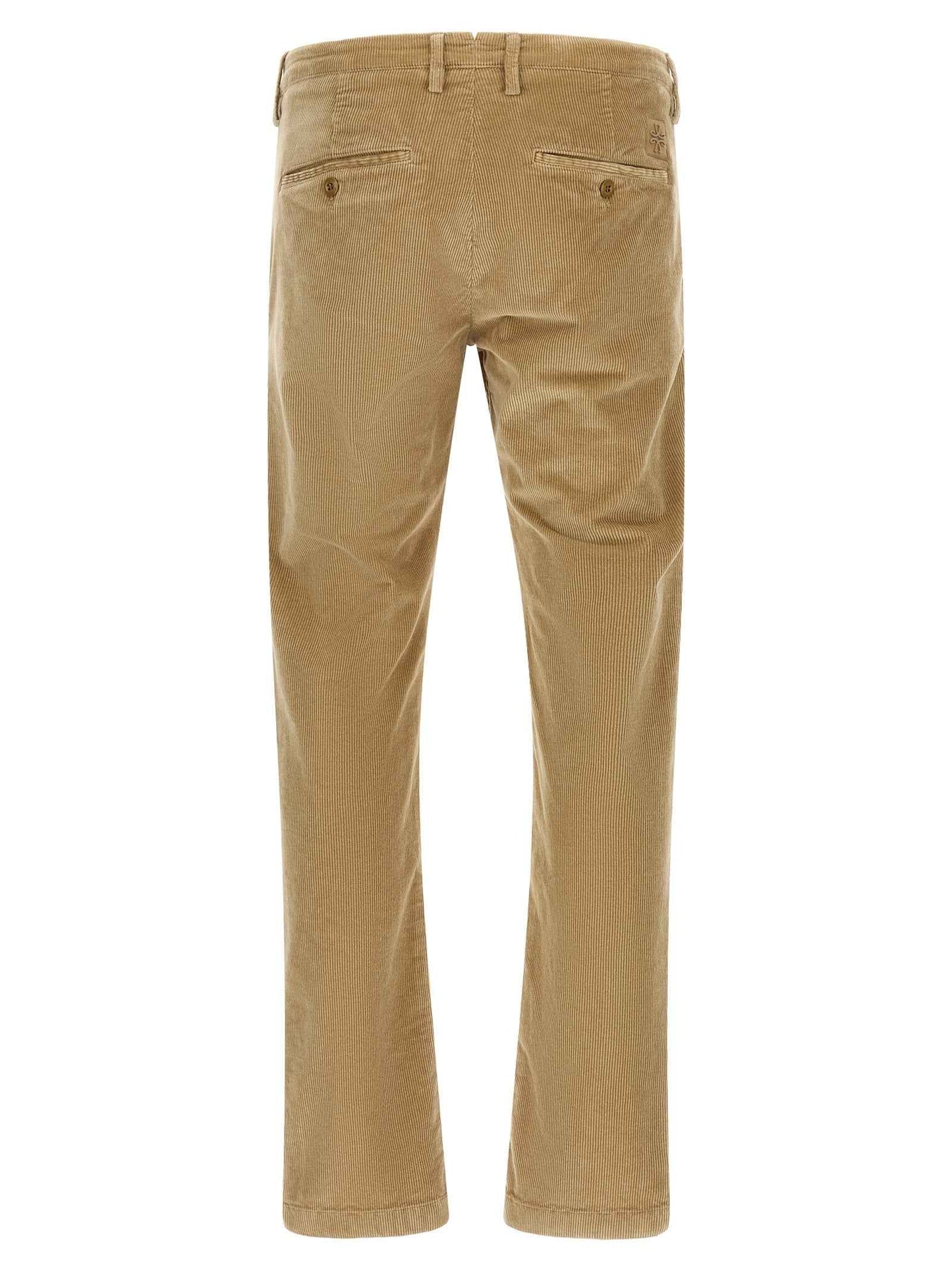 Beige Cotton Chino Pants