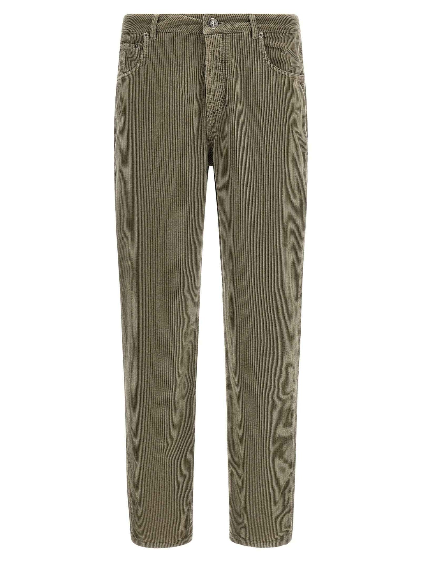 Bicolor Cotton Casual Pants