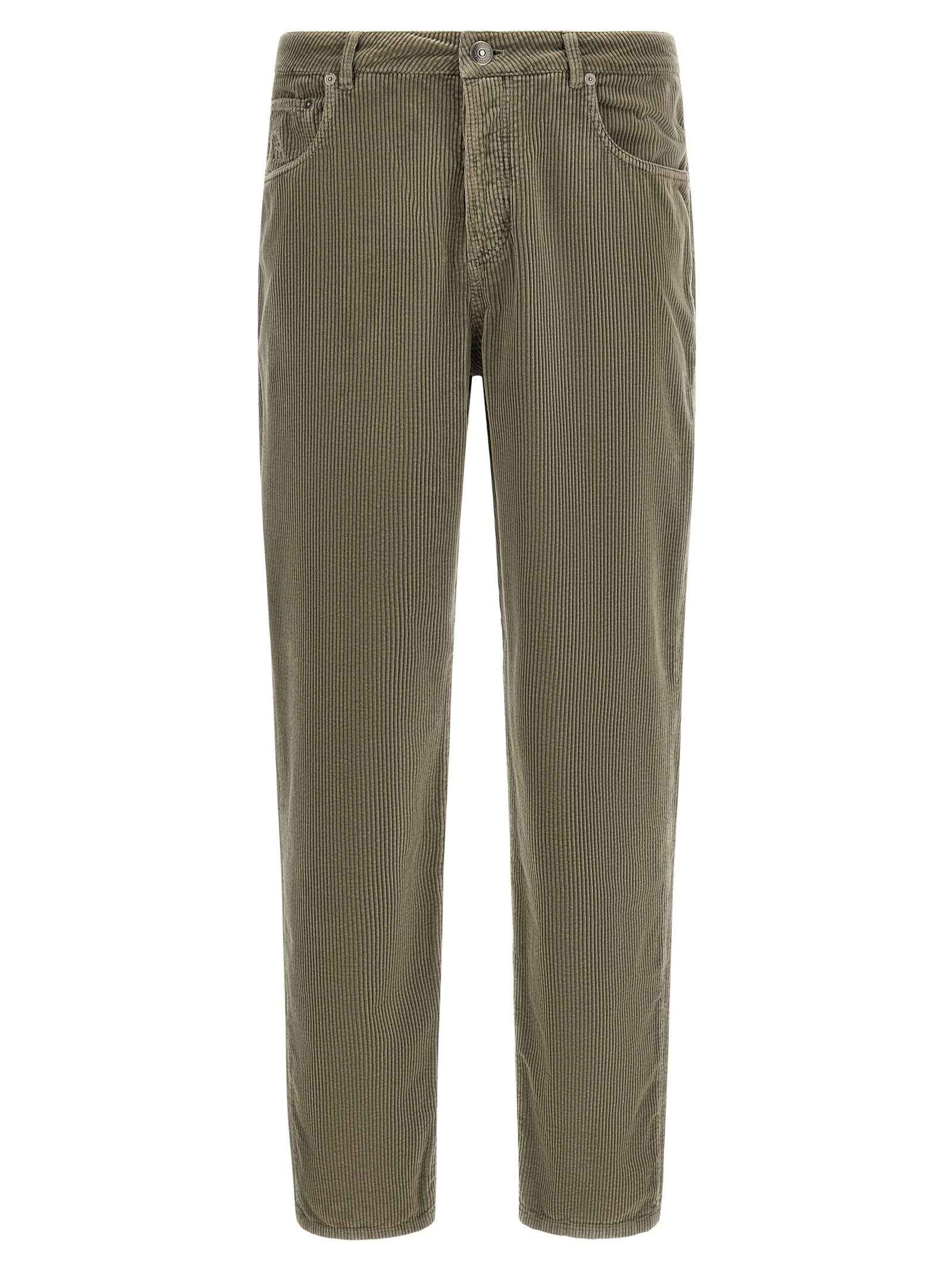 Bicolor Cotton Casual Pants