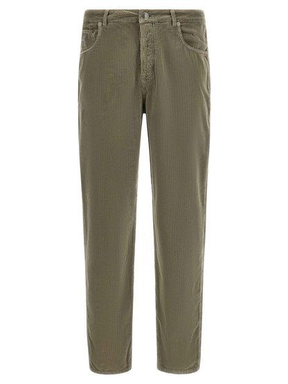 Bicolor Cotton Casual Pants