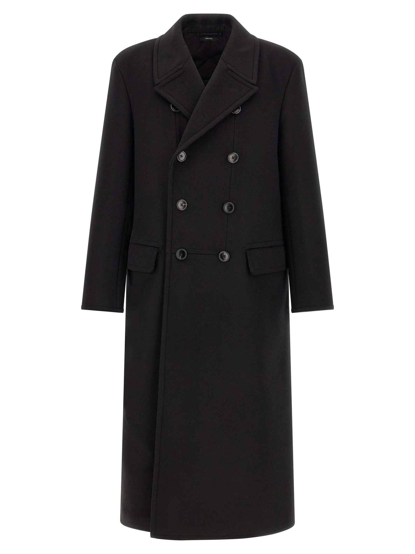 Black Virgin Wool Coat