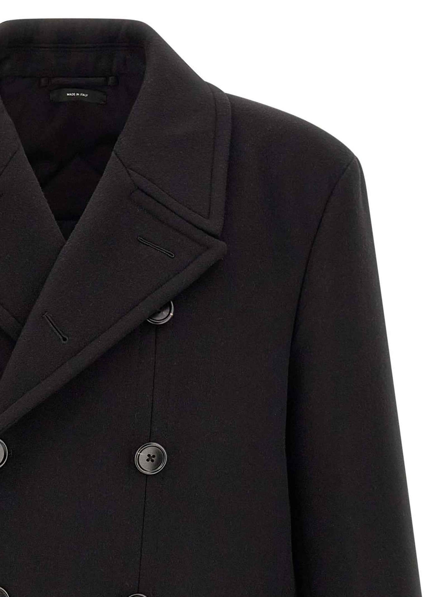 Black Virgin Wool Coat