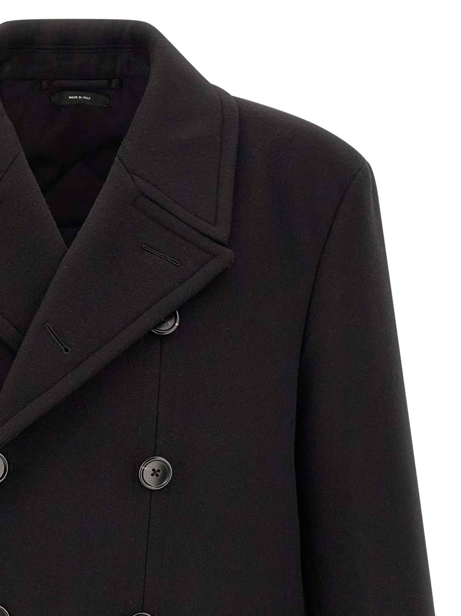 Black Virgin Wool Coat