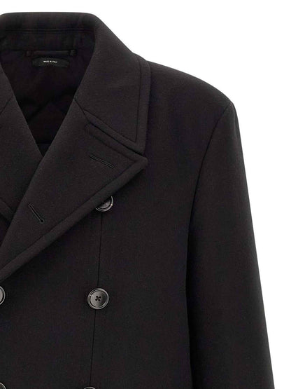Black Virgin Wool Coat