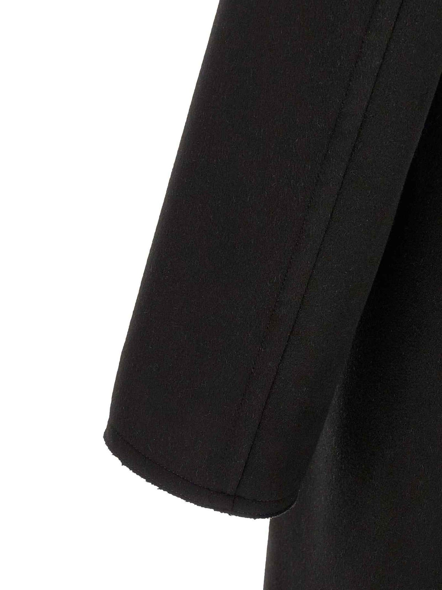 Black Virgin Wool Coat