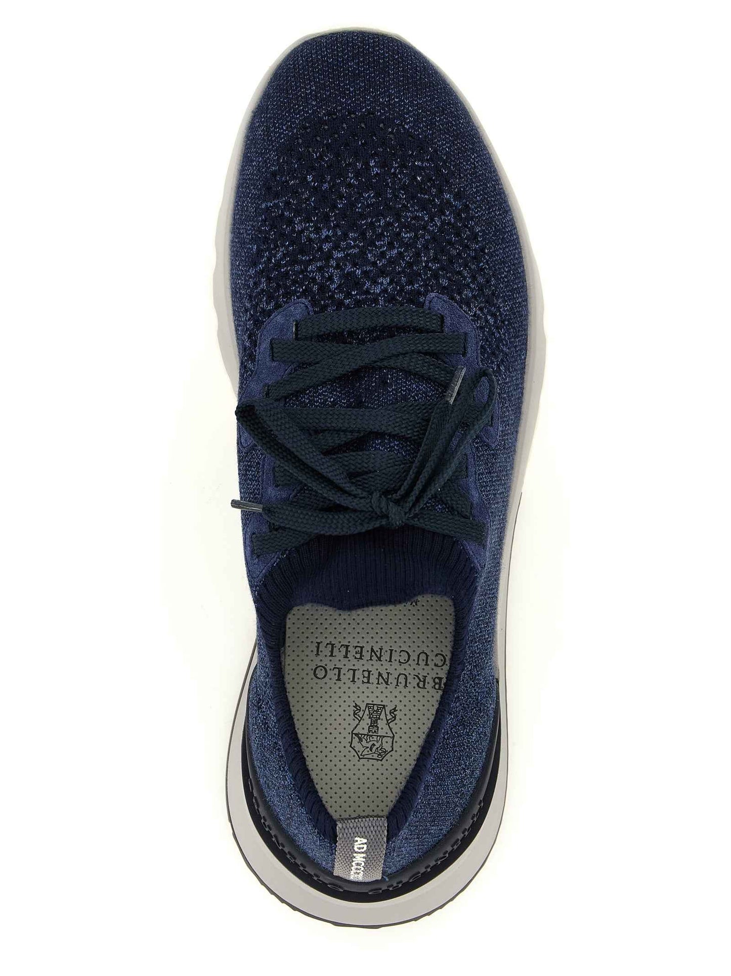 Blue Cotton Athletic Sneakers