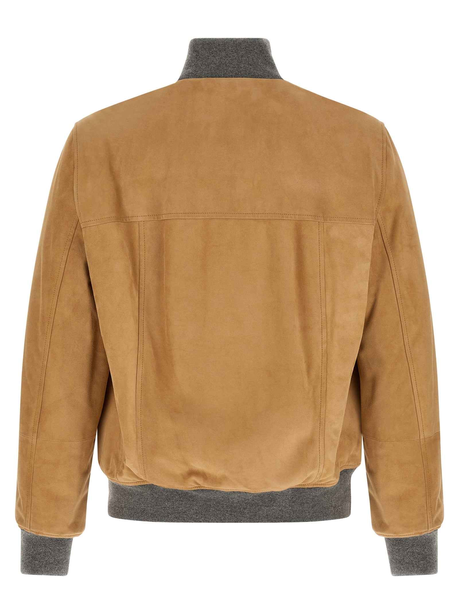 Beige Lamb Leather Leather Jacket