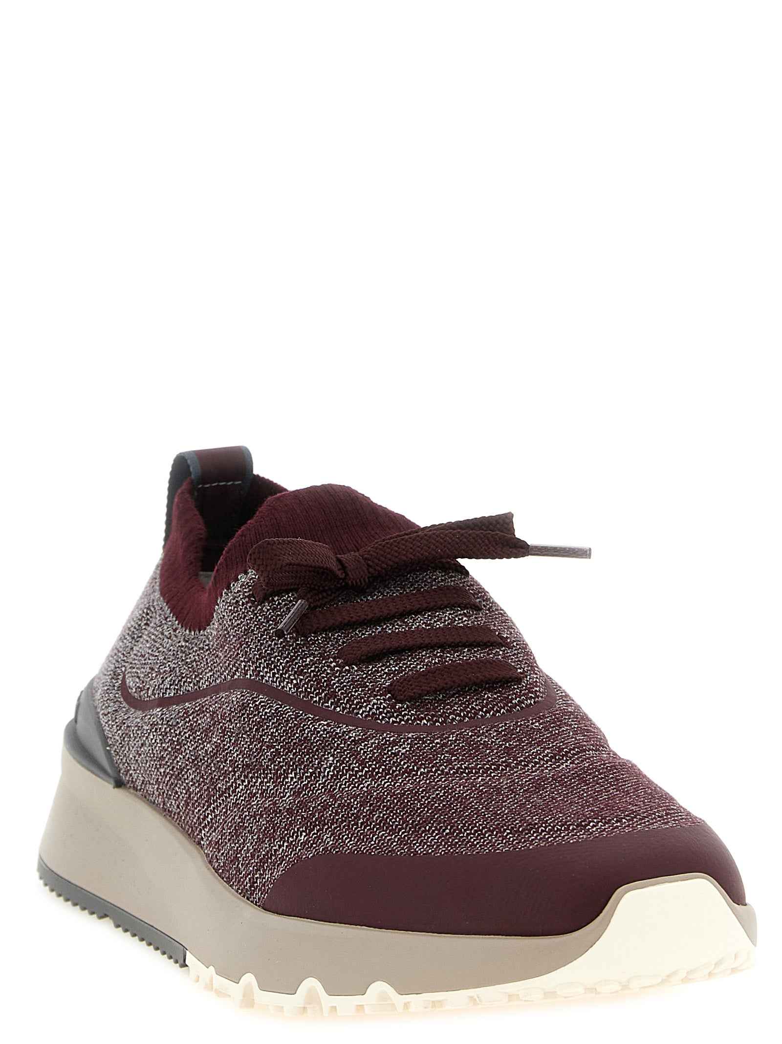 Bordeaux Cotton Athletic Sneakers