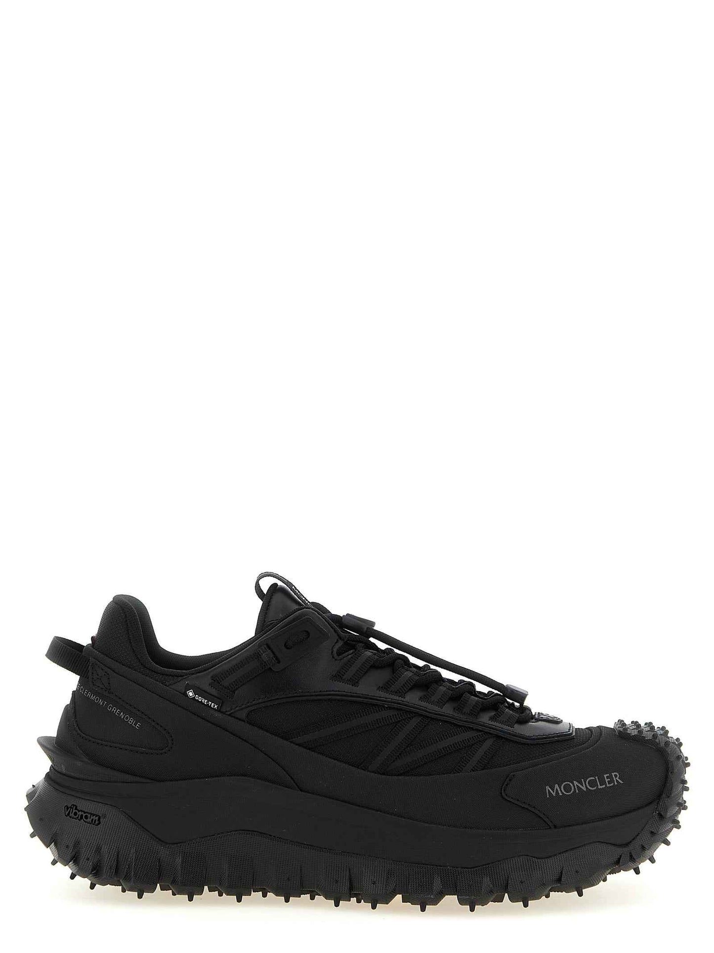 Black Leather Athletic Sneakers