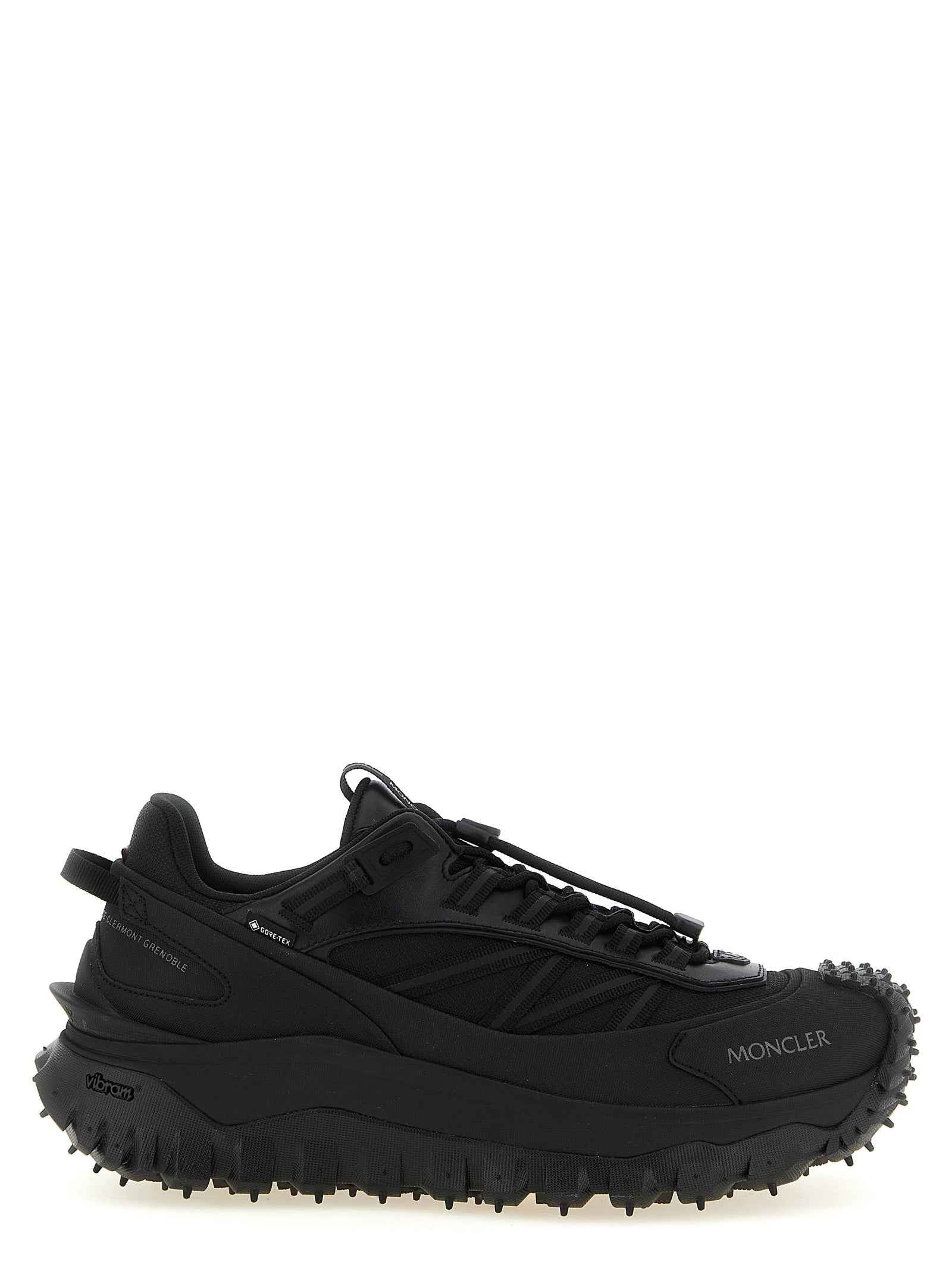 Black Leather Athletic Sneakers