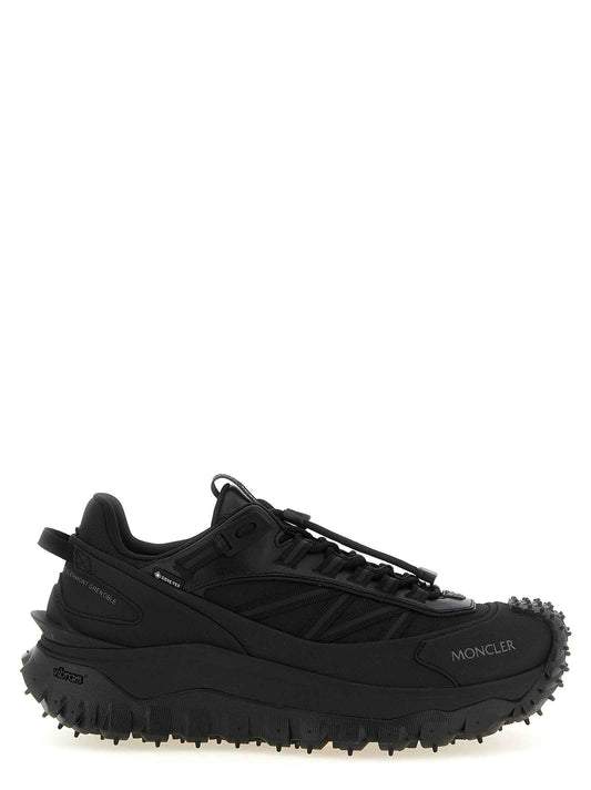 Black Leather Athletic Sneakers