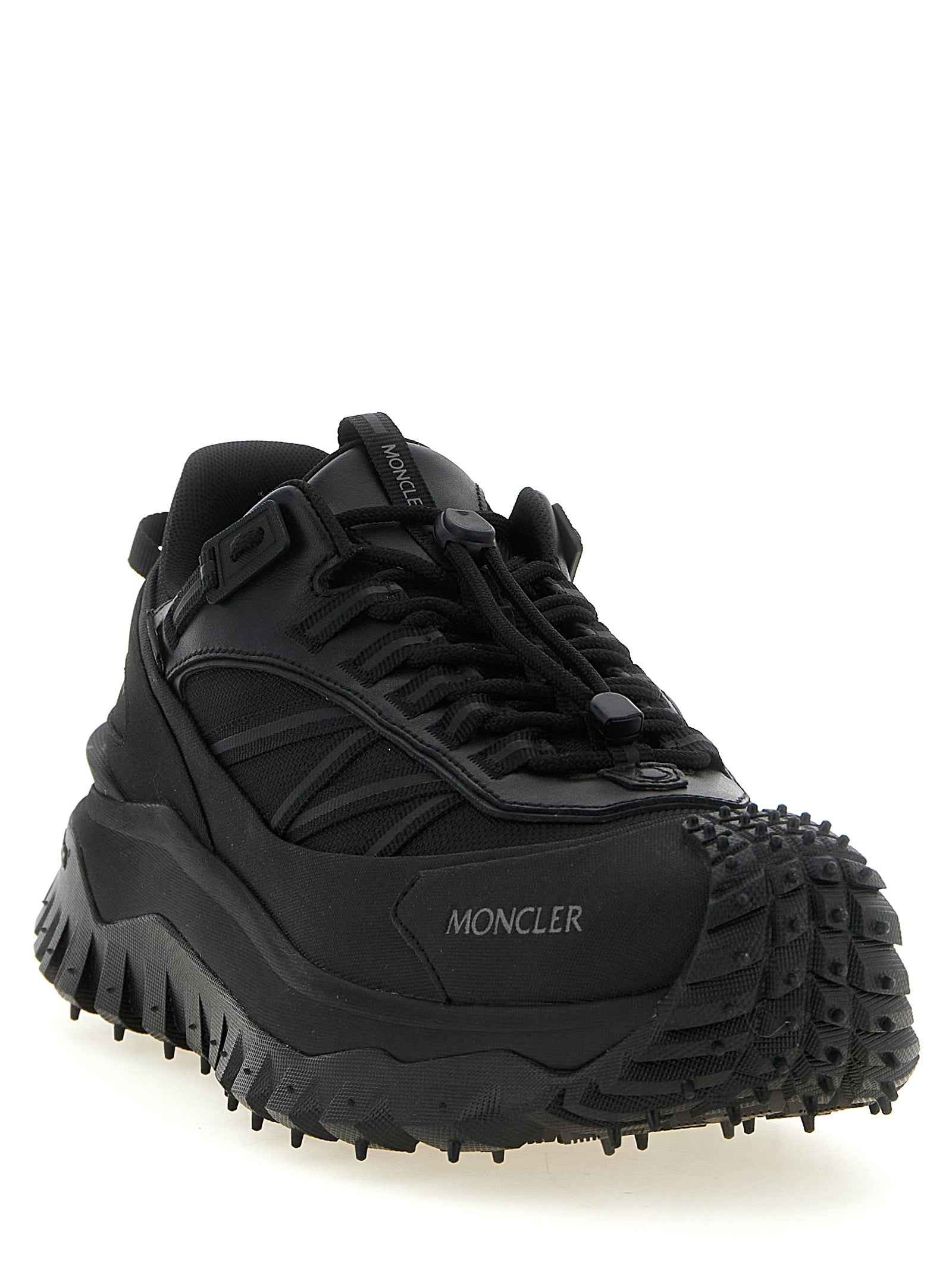 Black Leather Athletic Sneakers
