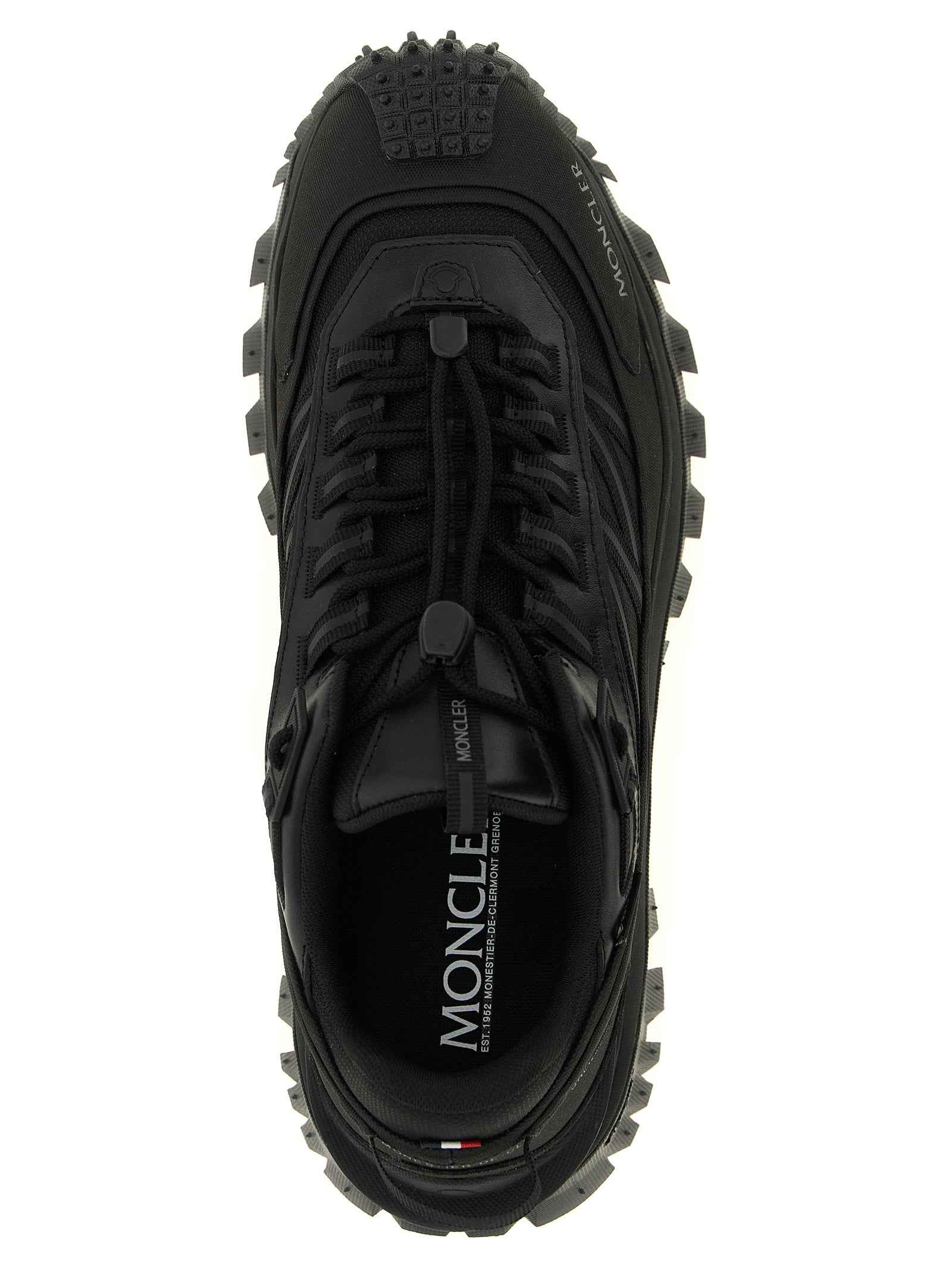 Black Leather Athletic Sneakers