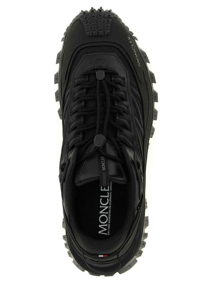 Black Leather Athletic Sneakers