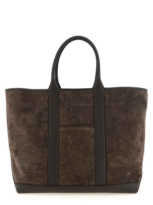 Brown Calfskin Tote Bag