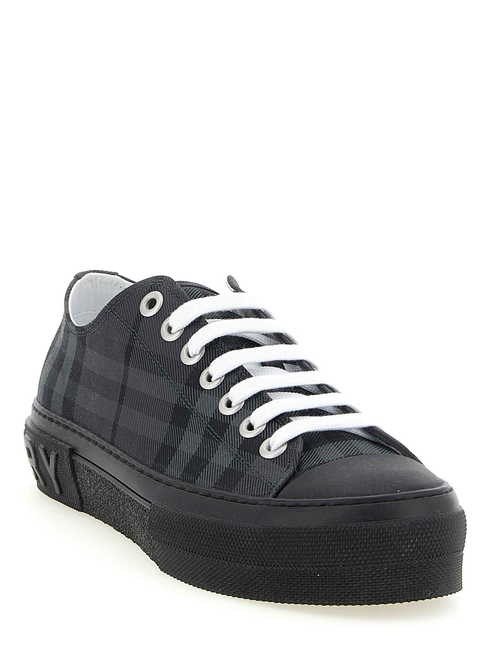 Gray Polyamide Low Top Sneakers