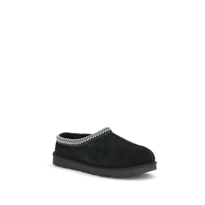 Black Leather Mules