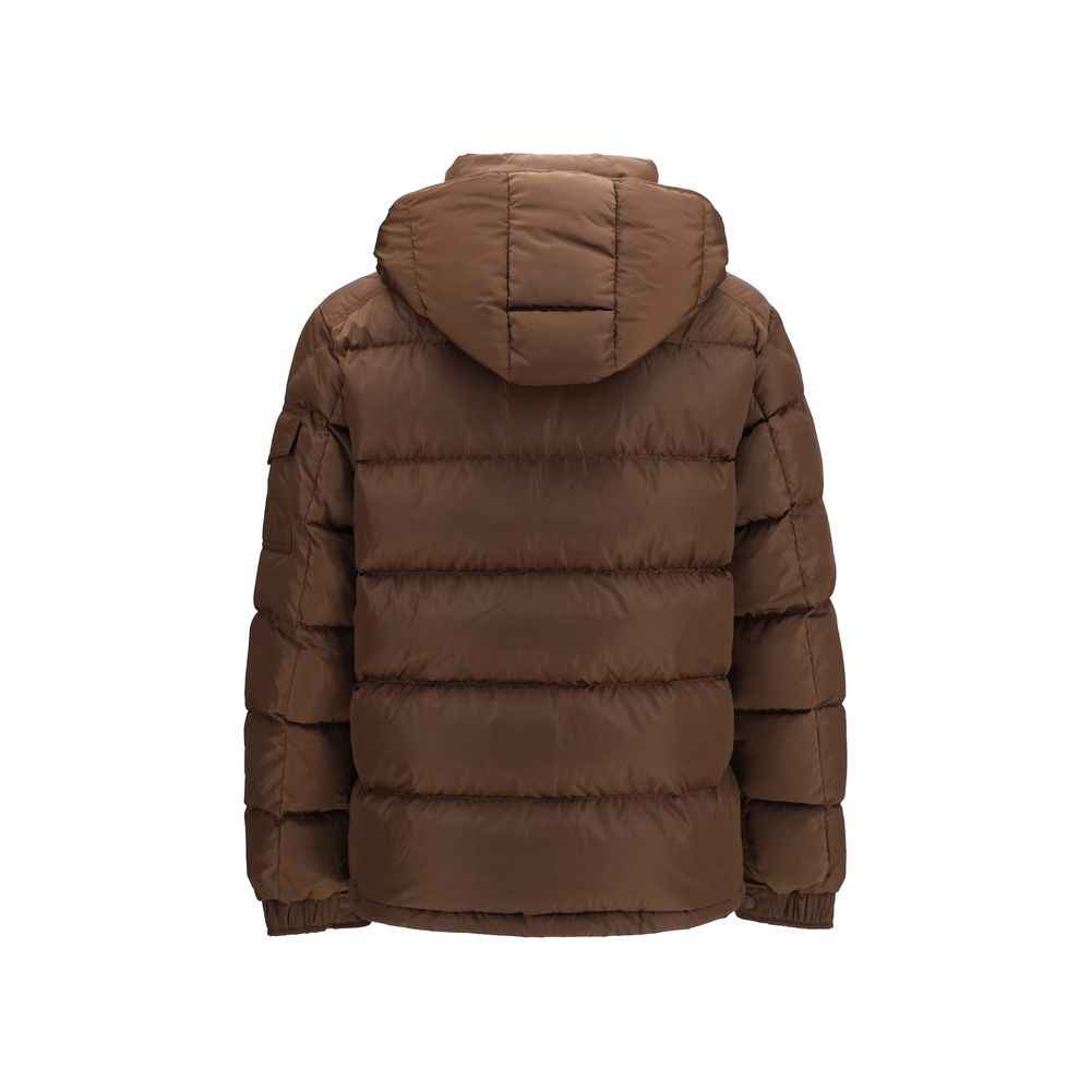 Brown Polyamide Full-Length Jacket