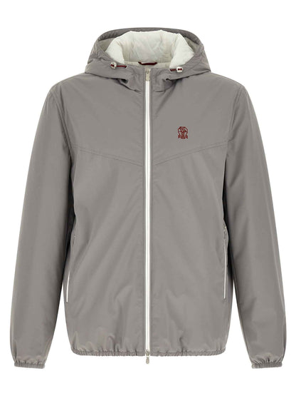 Gray Polyamide Shell Jacket