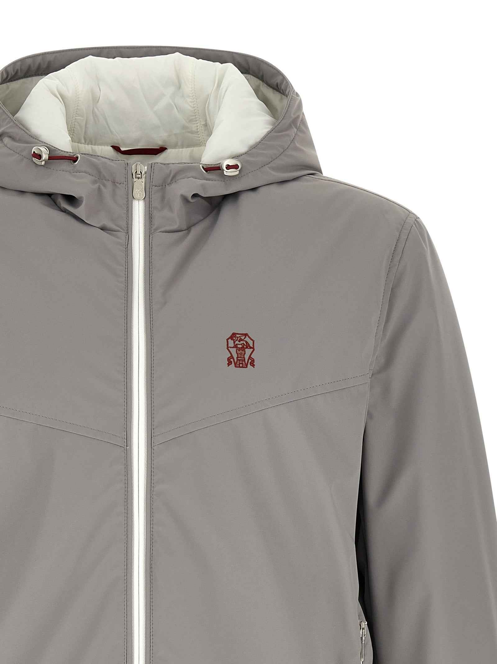 Gray Polyamide Shell Jacket
