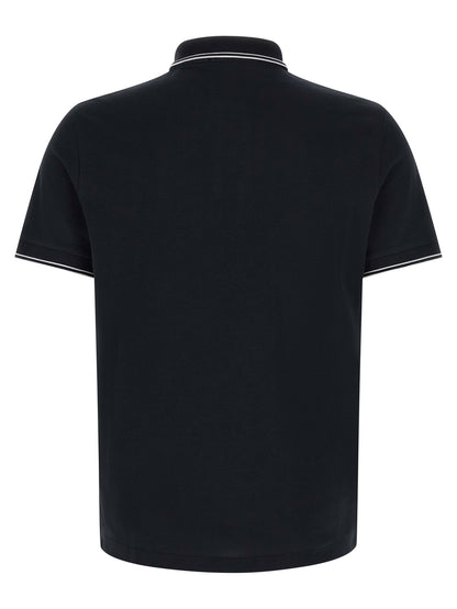 Blue Cotton Polo Shirt