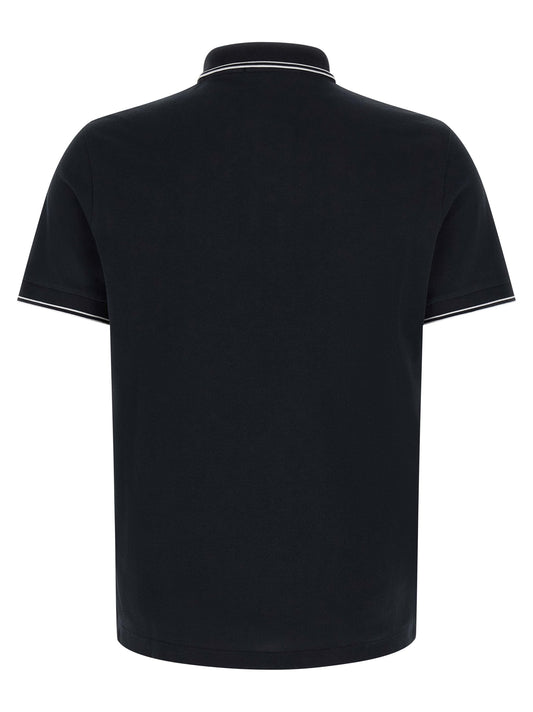 Blue Cotton Polo Shirt