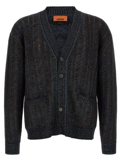 Multicolor Viscose Cardigan