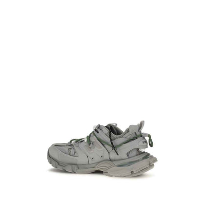 Gray Polyethylene Athletic Sneakers