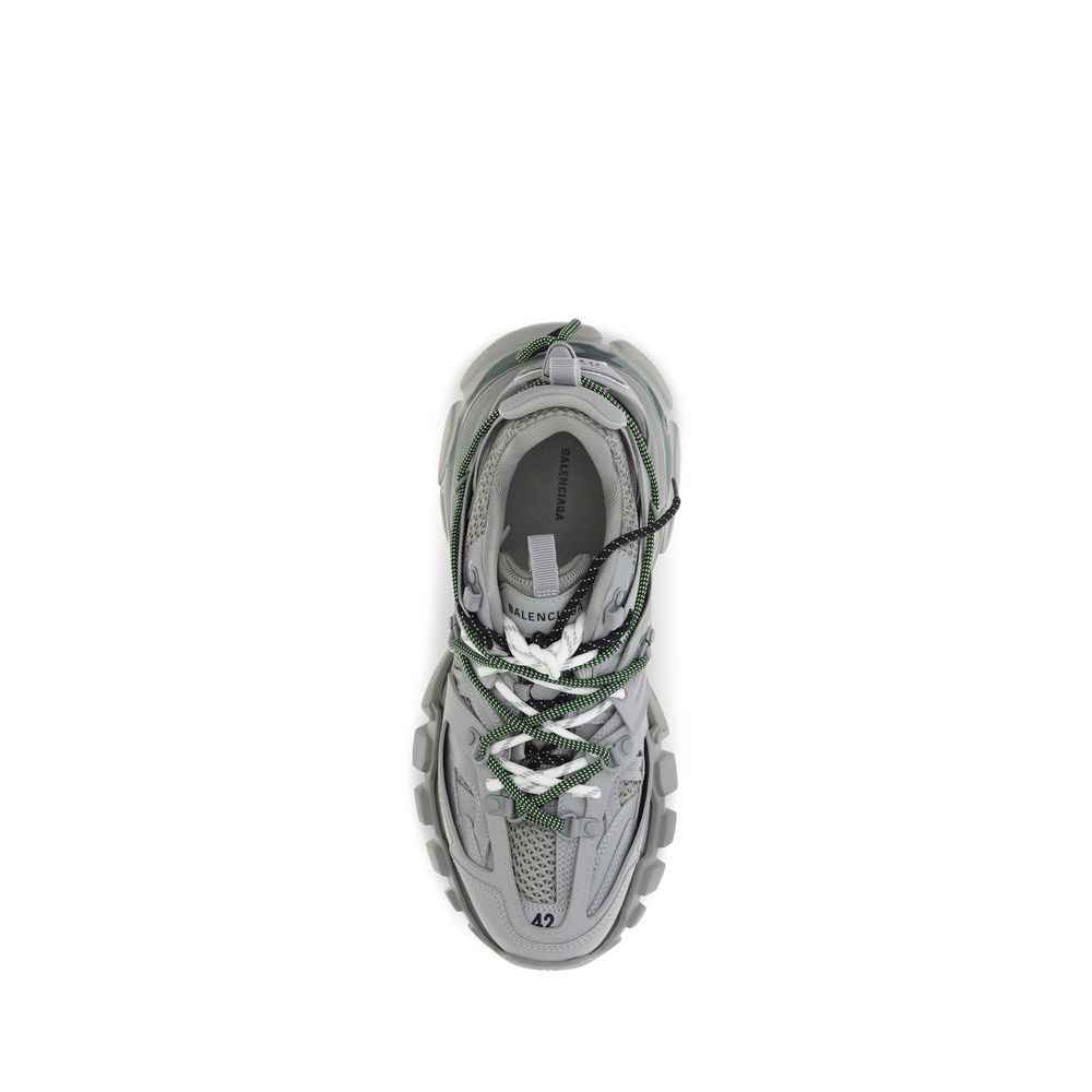 Gray Polyethylene Athletic Sneakers