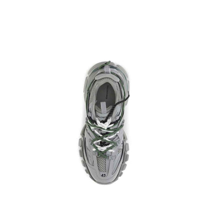 Gray Polyethylene Athletic Sneakers