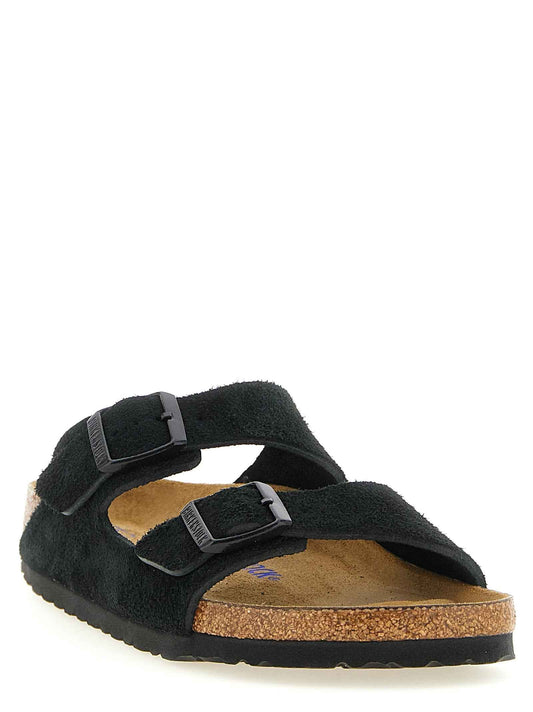 Black Calfskin Slides