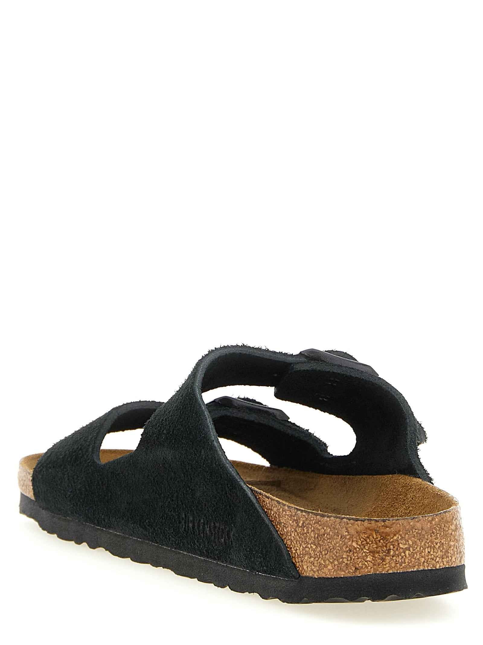 Black Calfskin Slides