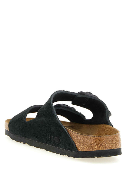 Black Calfskin Slides