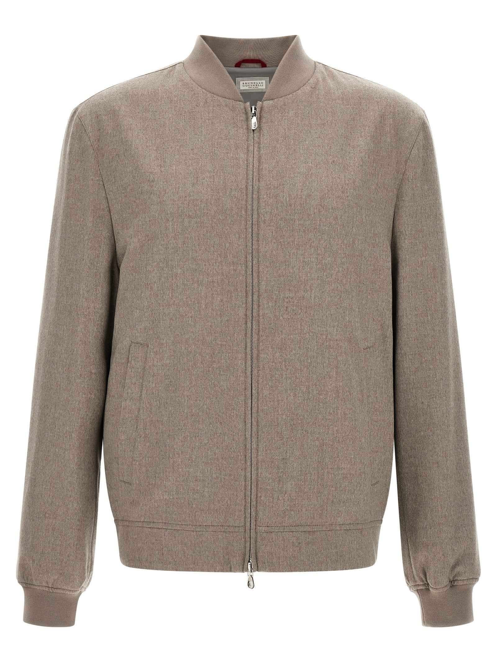 Gray Cashmere Bomber