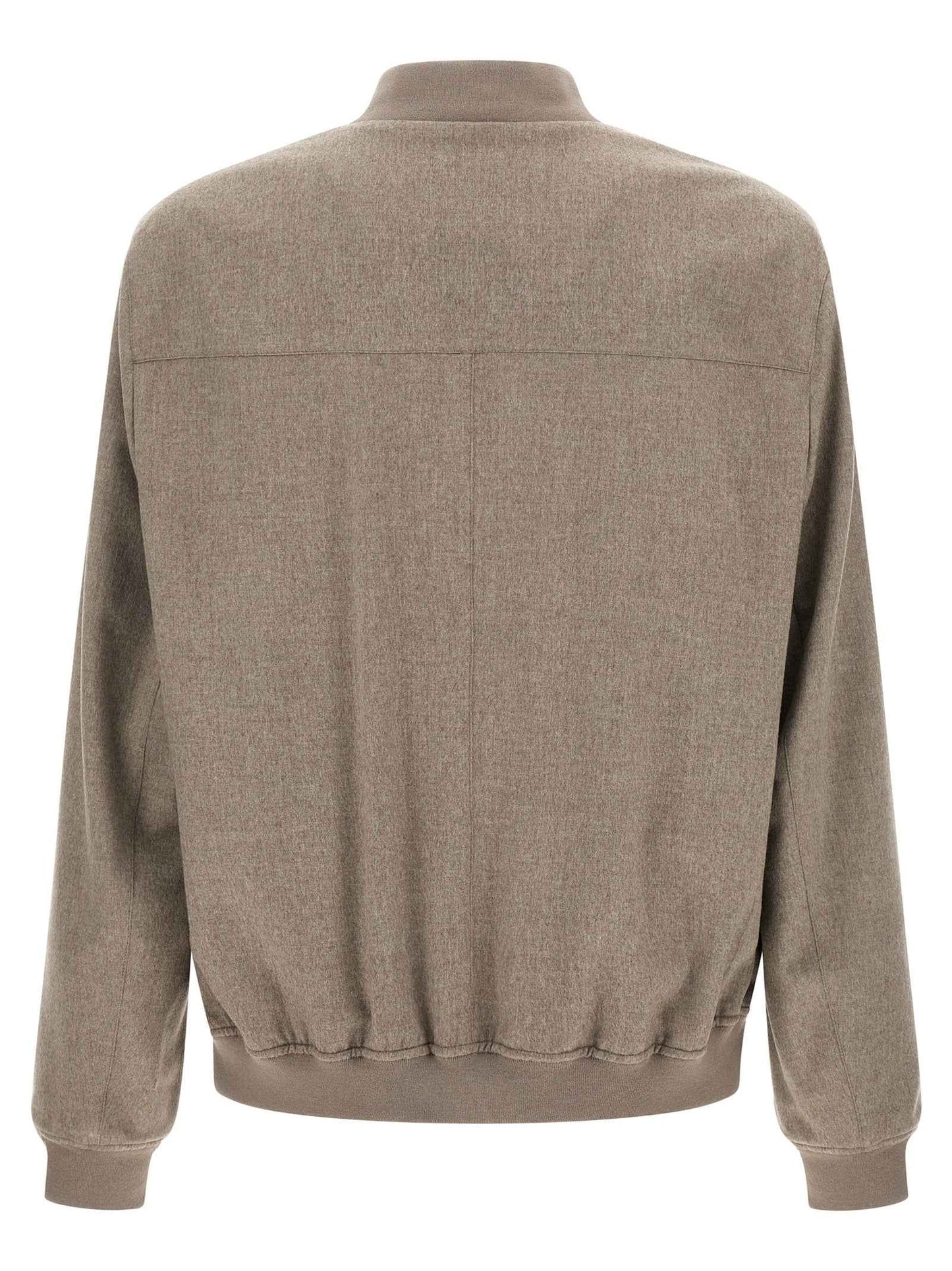Gray Cashmere Bomber