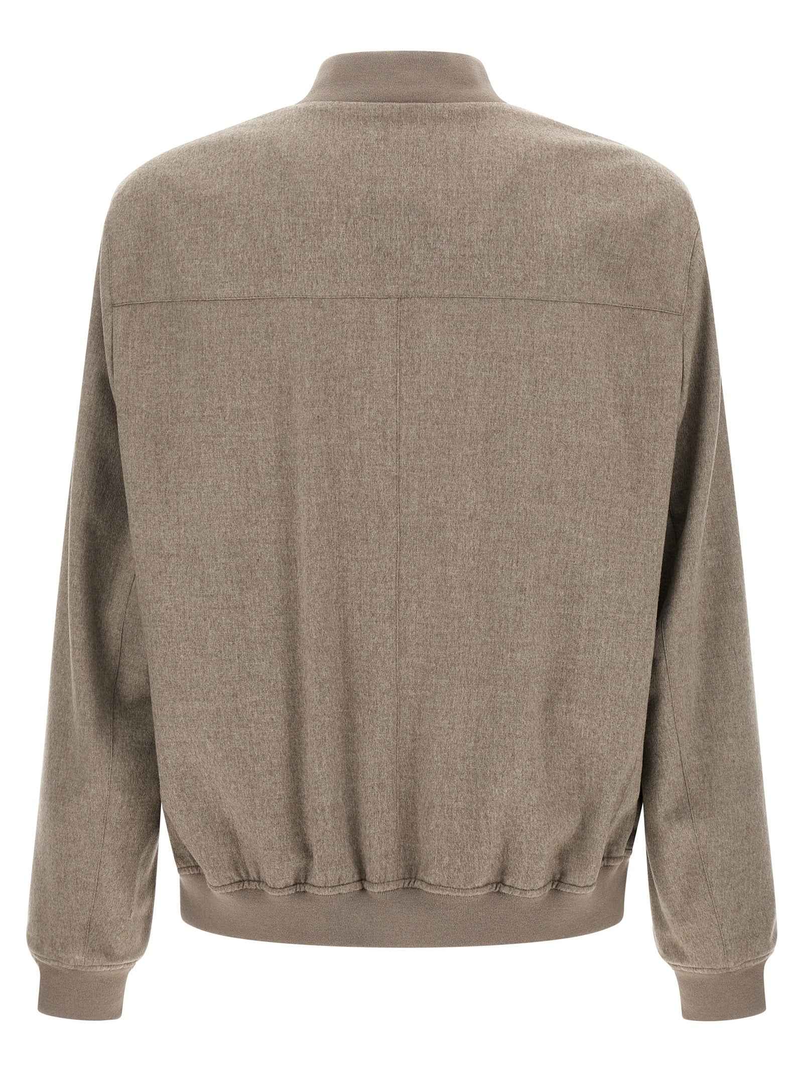 Gray Cashmere Bomber