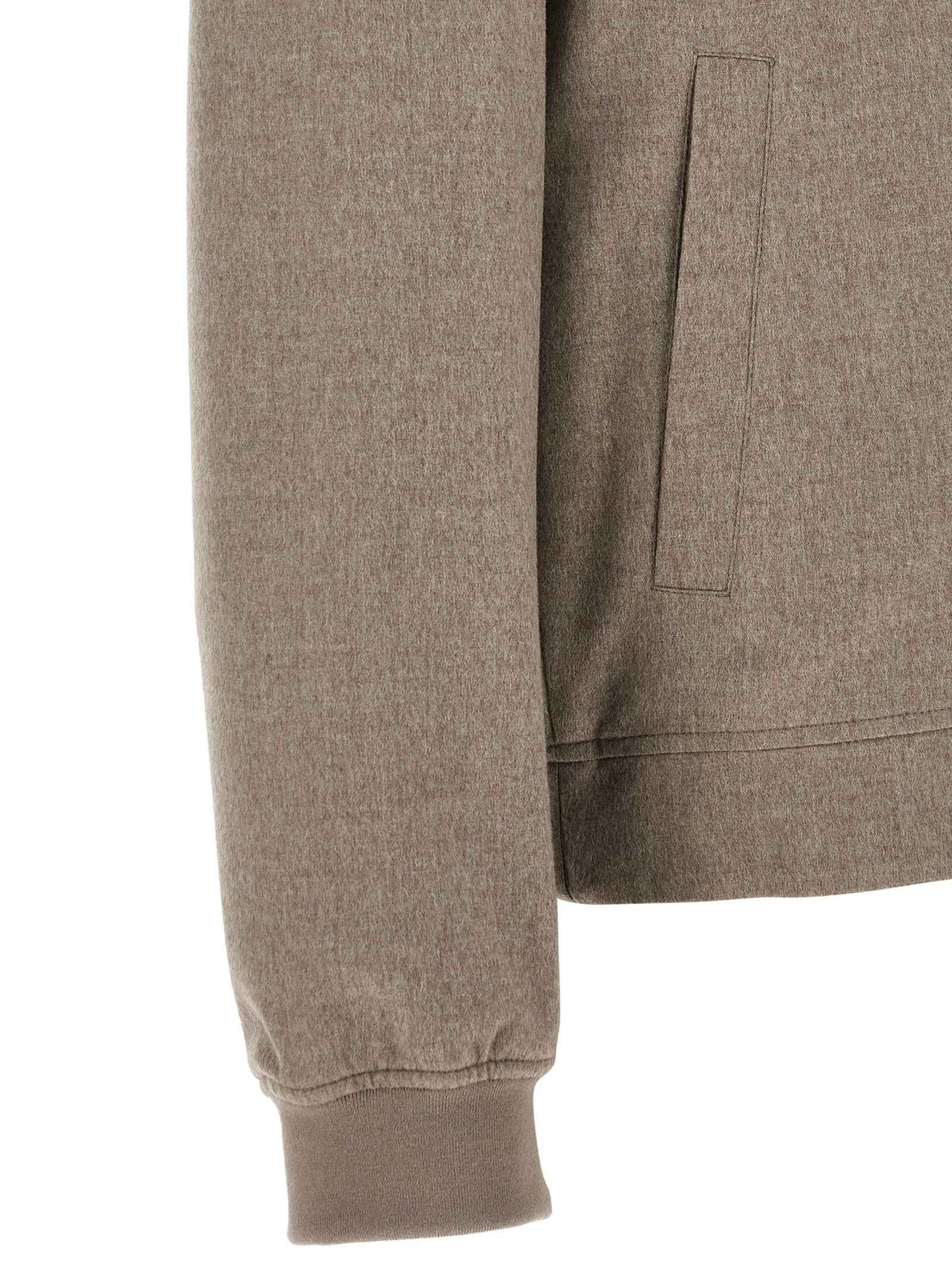 Gray Cashmere Bomber