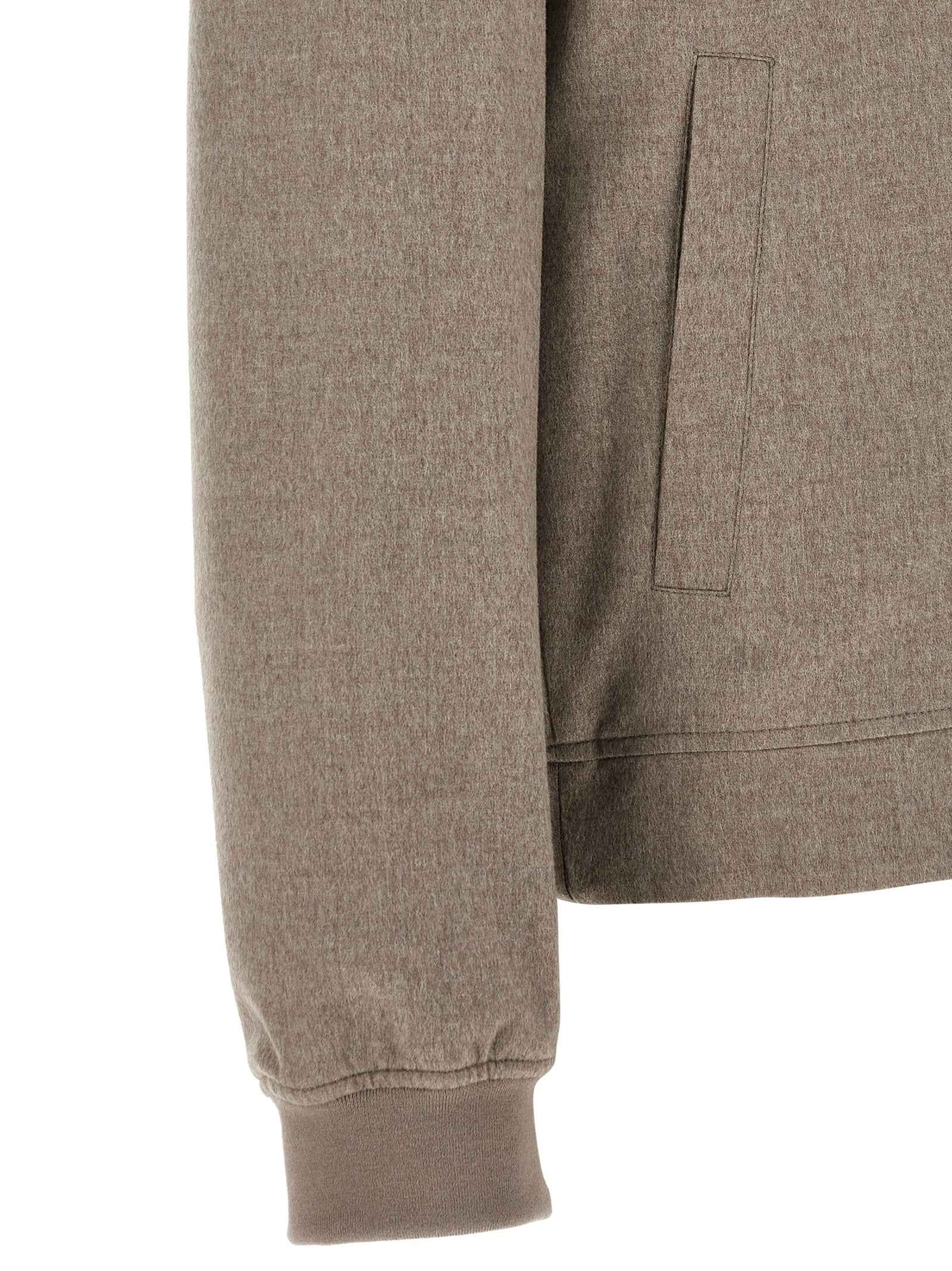 Gray Cashmere Bomber